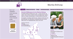 Desktop Screenshot of martha-stiftung.de