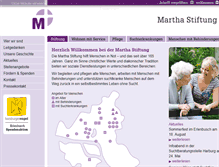 Tablet Screenshot of martha-stiftung.de